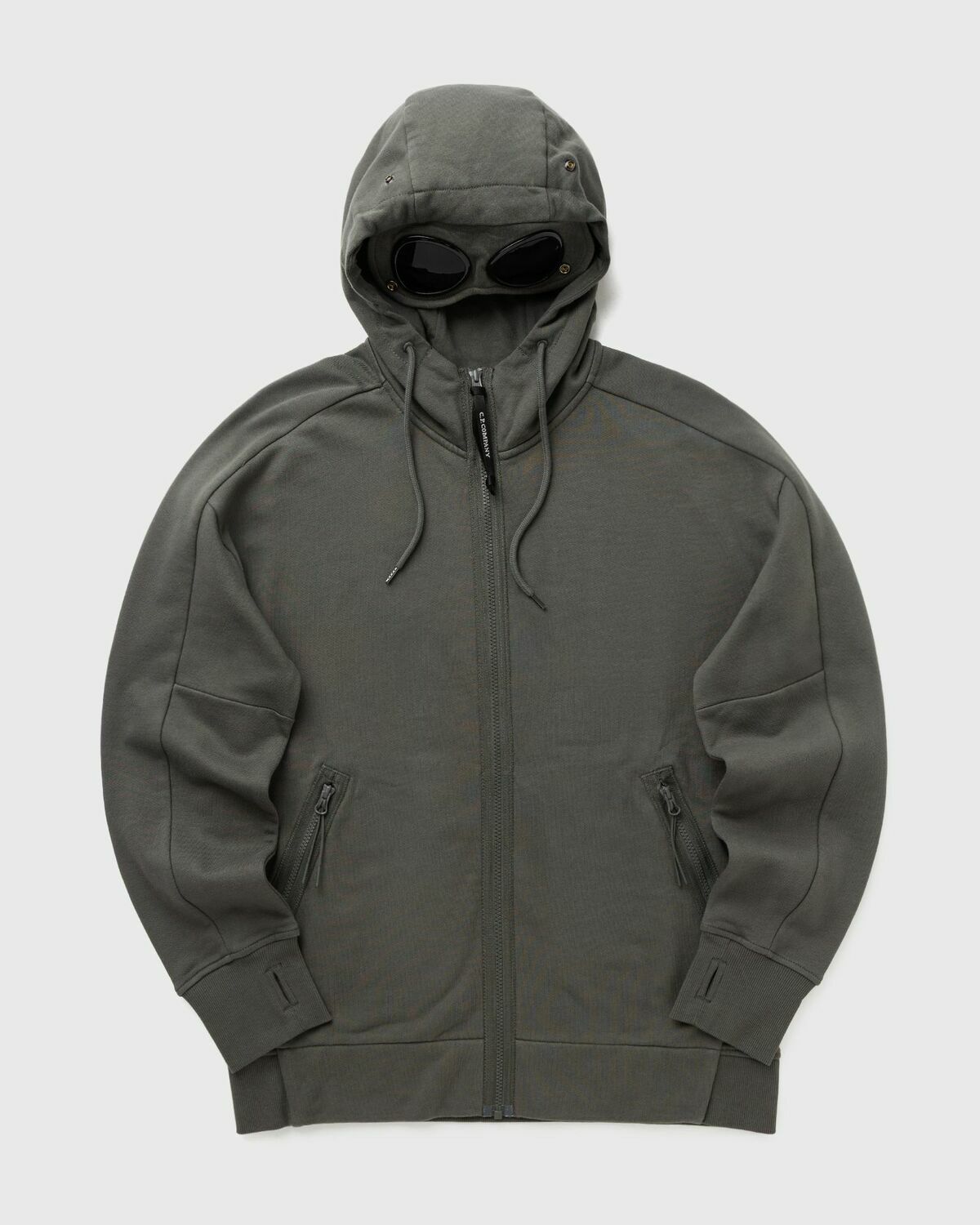 C.P. Company SWEATSHIRTS - HOODED OPEN Grey Mens Hoodies/Zipper