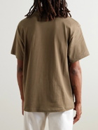DIME - Tangle Logo-Print Cotton-Jersey T-Shirt - Brown