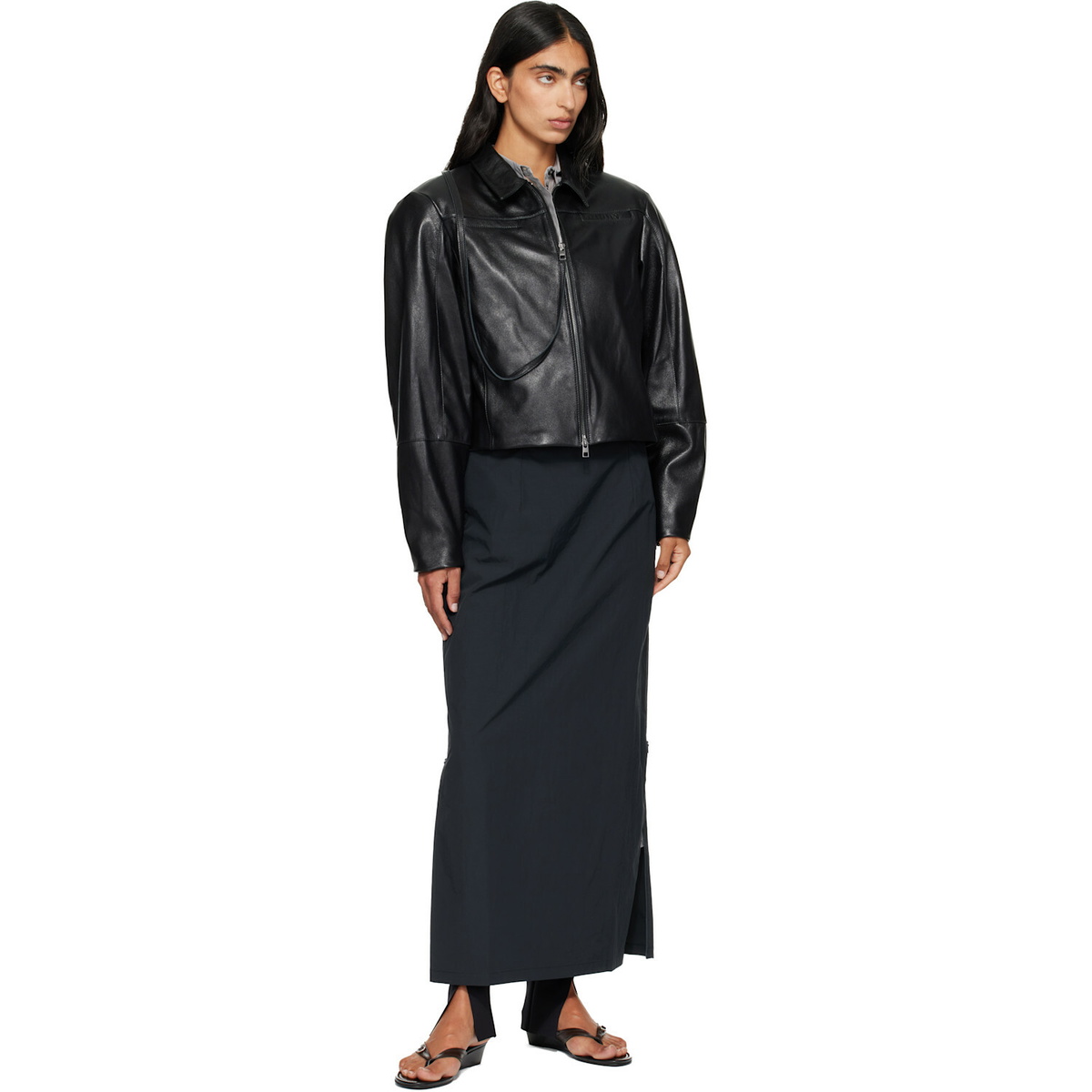 Paloma Wool Black Banui Leather Jacket