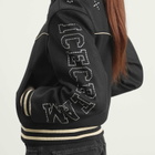 ICECREAM Women's Western Crystal Varsity Jacket in Black