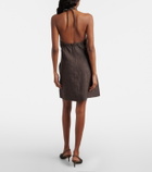 Brunello Cucinelli Halterneck open-back cotton minidress