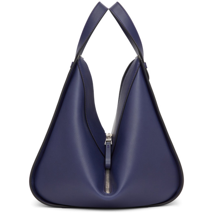 Loewe Hammock Small Bag In Midnight Blue And Black Calfskin