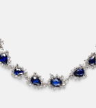 Suzanne Kalan 18kt white gold necklace with sapphires and diamonds