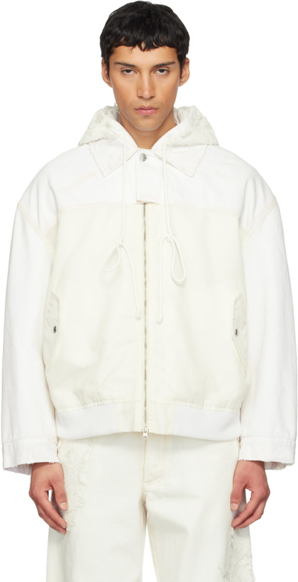 Photo: Song for the Mute Off-White TKL Edition Faded Denim Jacket