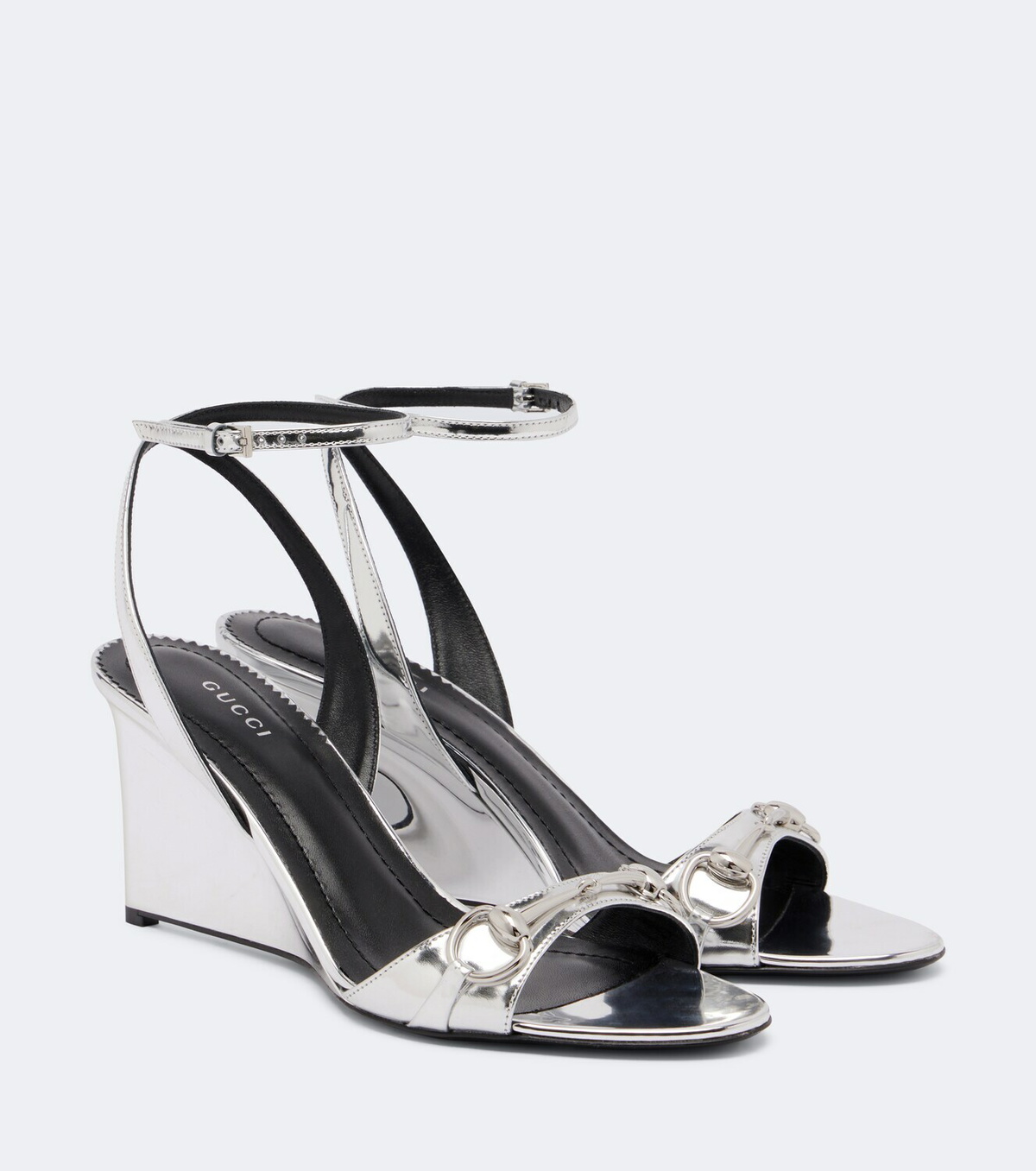 Gucci Donna leather wedge sandals