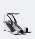 Gucci Donna leather wedge sandals