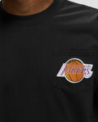 Mitchell & Ness Nba Premium Pocket Tee Los Angeles Lakers Black - Mens - Shortsleeves/Team Tees