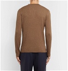 Theory - Slim-Fit Ribbed Merino Wool-Blend Sweater - Brown