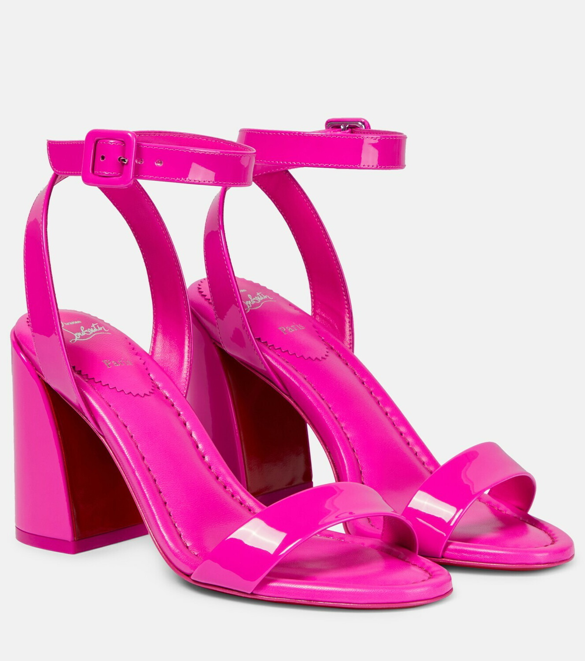 CHRISTIAN LOUBOUTIN Miss Sabina 55 patent-leather sandals in 2023