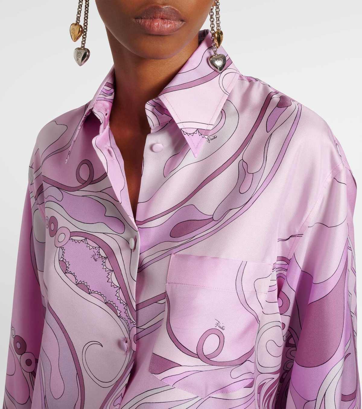 Pucci Orchidee silk twill shirt