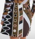 Pucci Vivara virgin wool canvas wrap skirt