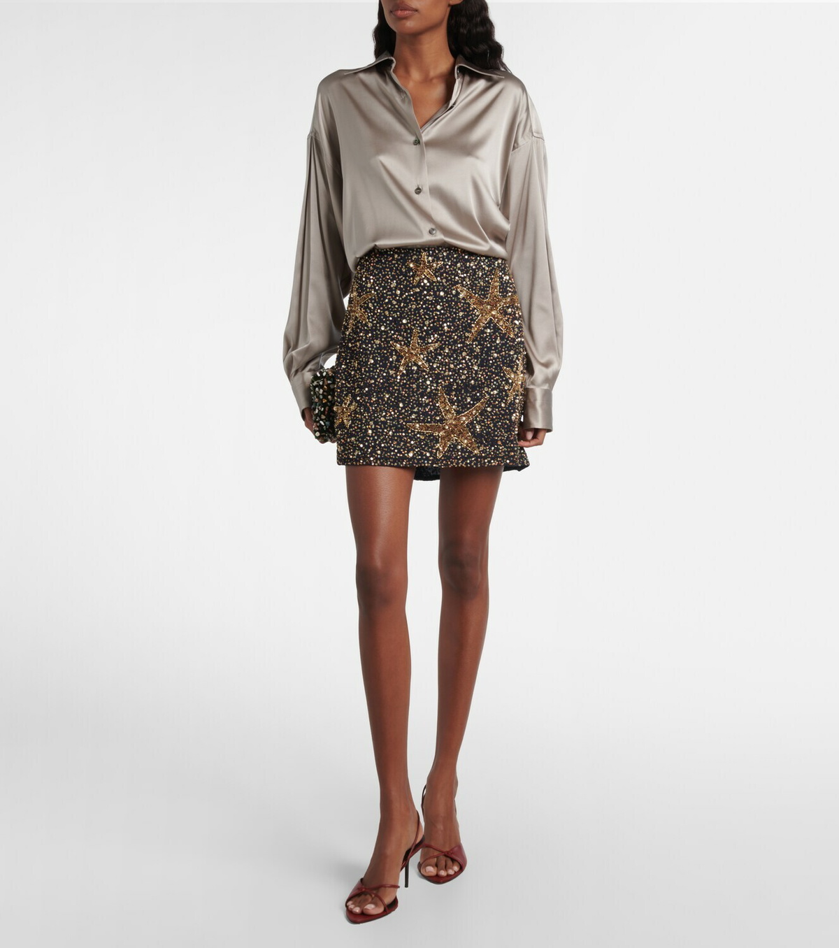 Rixo Minna sequined miniskirt