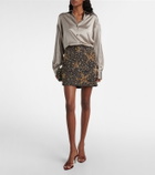Rixo Minna sequined miniskirt