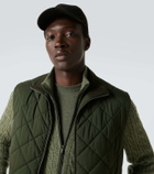 Loro Piana Logo embroidered suede baseball cap