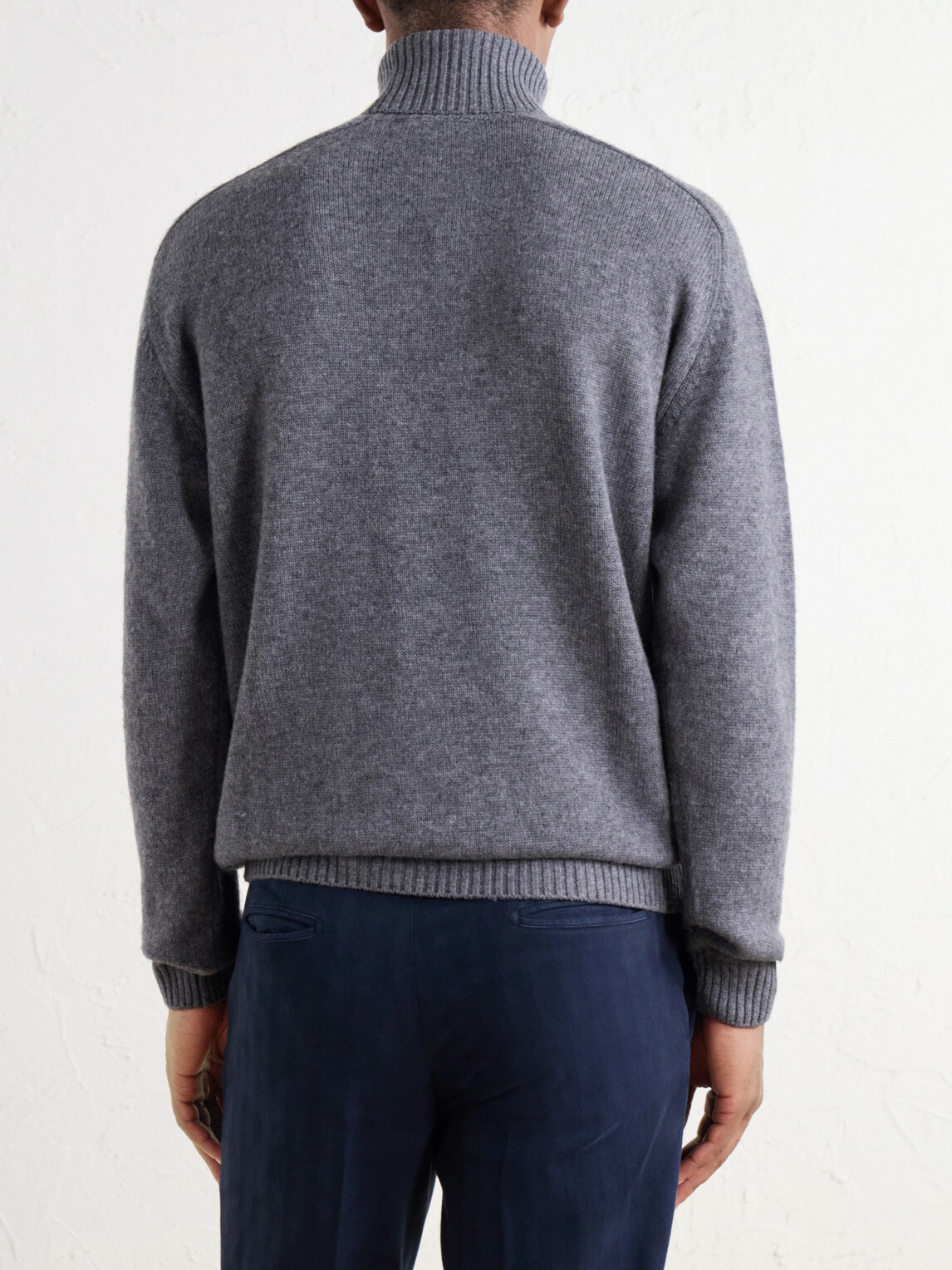 Boglioli - Virgin Wool and Cashmere-Blend Rollneck Sweater - Gray