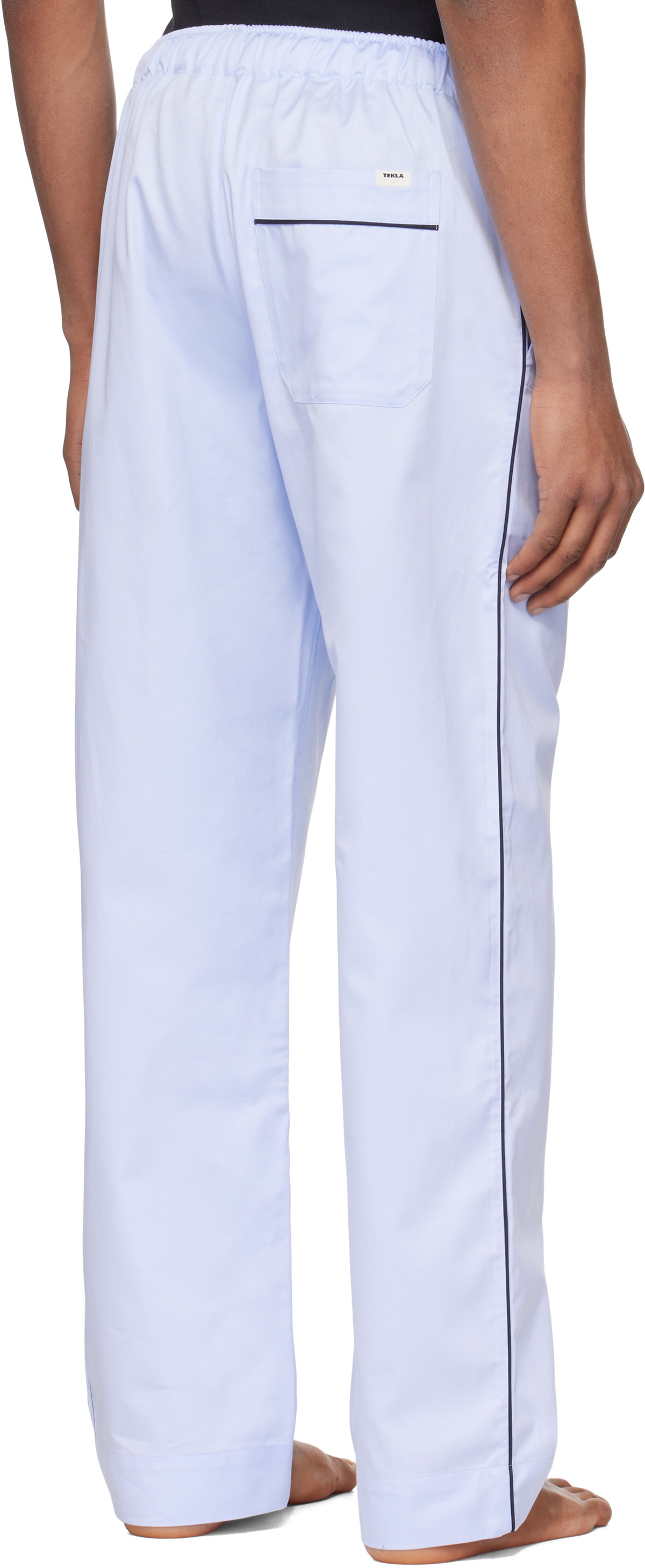 Tekla Blue Sateen Pyjama Pants