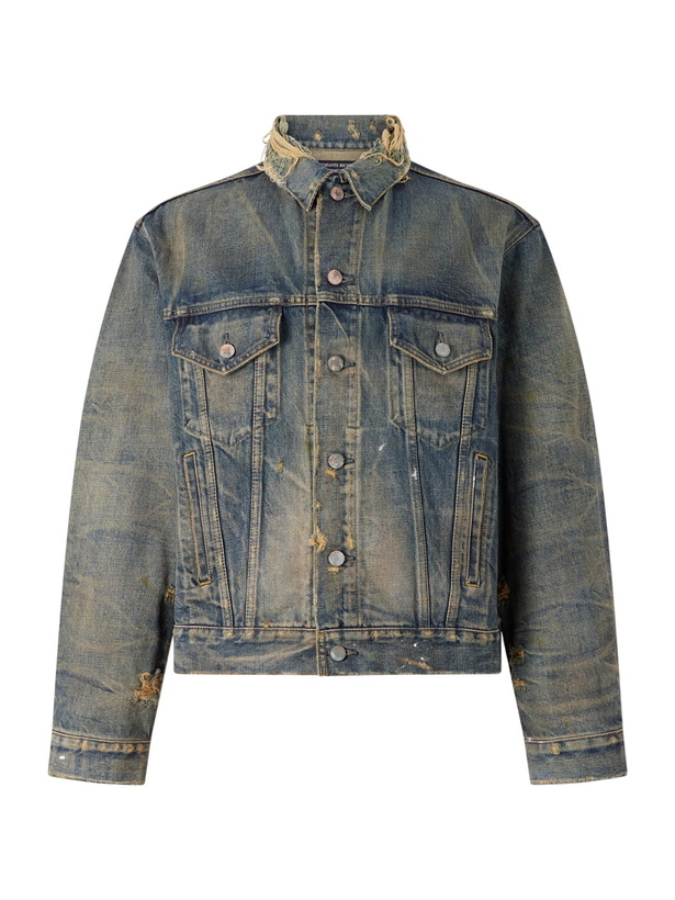 Photo: Enfants Riches Déprimés - Type 3 Distressed Denim Jacket - Blue