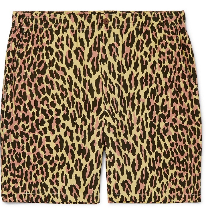 Photo: Wacko Maria - Leopard-Print Voile Shorts - Yellow