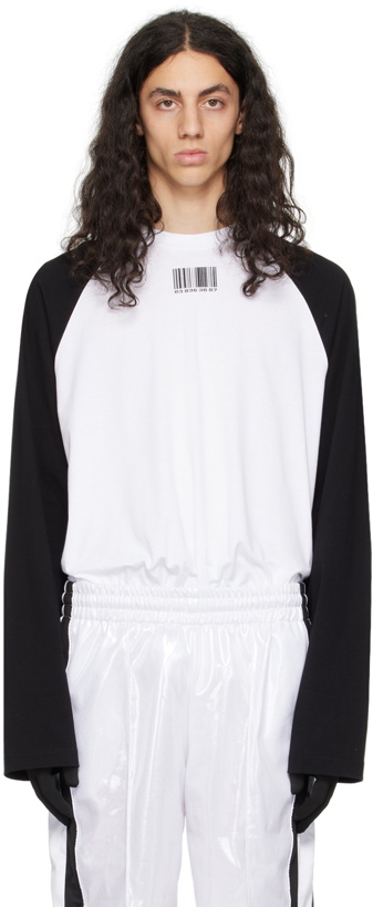 Photo: VTMNTS Black & White Barcode Long Sleeve T-Shirt