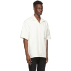 Solid Homme White Camp Short Sleeve Shirt