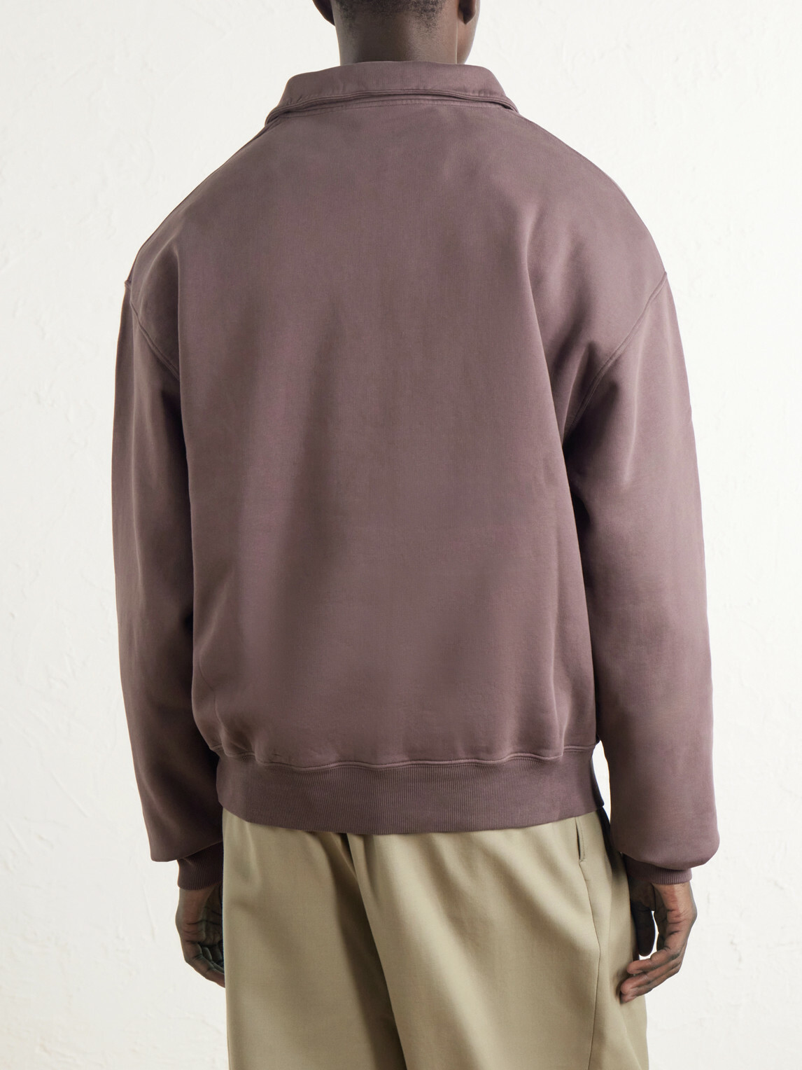 Jacquemus - Logo-Appliquéd Cotton-Jersey Half-Zip Sweatshirt - Purple