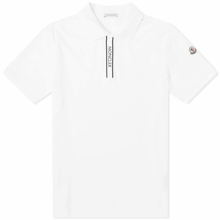 Photo: Moncler Men's Piquet Polo Shirt in White