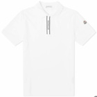 Moncler Men's Piquet Polo Shirt in White