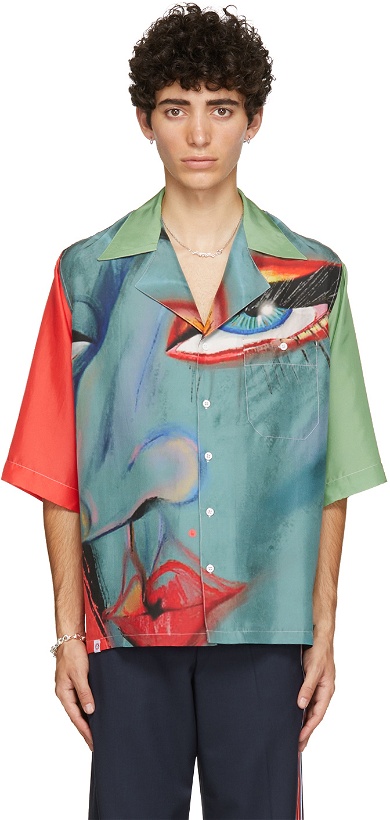 Photo: Charles Jeffrey Loverboy Multicolor Silk Face Print Half Sleeve Shirt