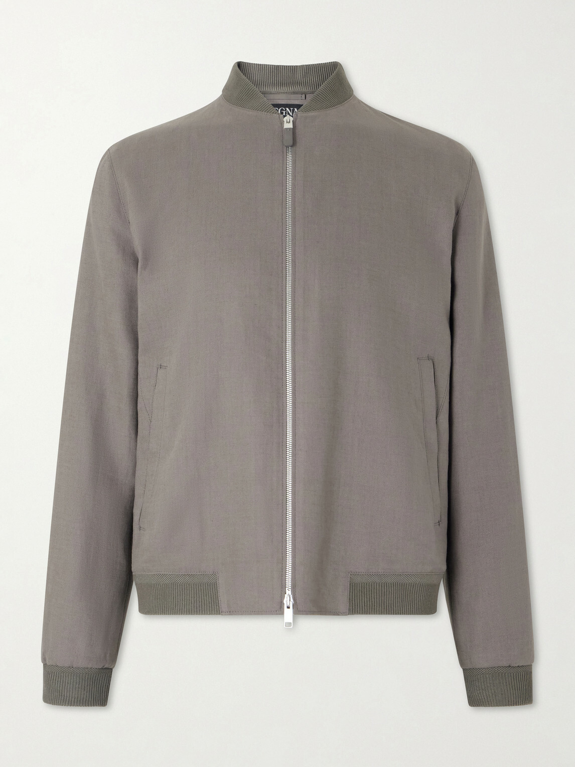 Zegna - Oasi Linen Bomber Jacket - Gray
