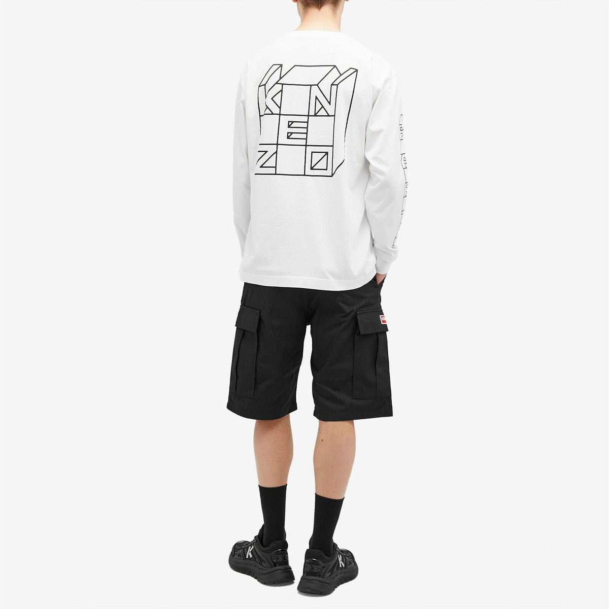 Kenzo Men's Kube Long Sleeve T-Shirt in White Kenzo