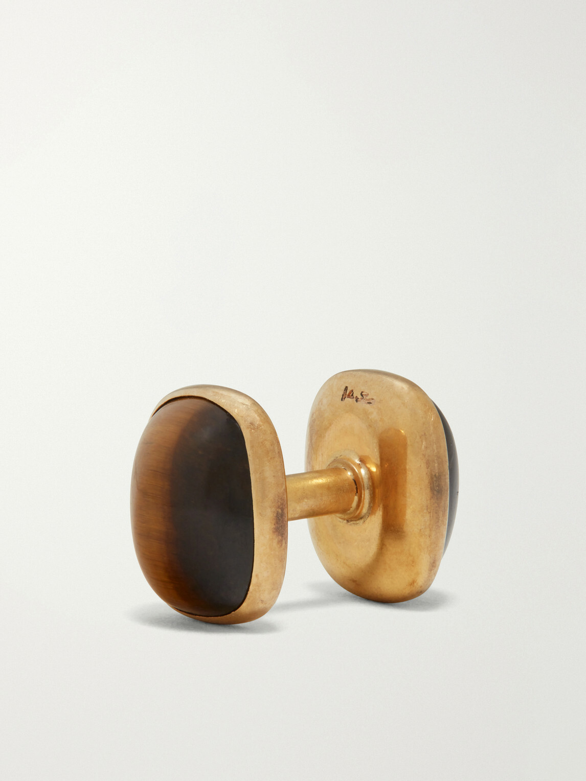 FOUNDWELL - Vintage 1960s 14-Karat Gold Tiger's Eye Cufflinks