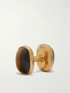 FOUNDWELL - Vintage 1960s 14-Karat Gold Tiger's Eye Cufflinks