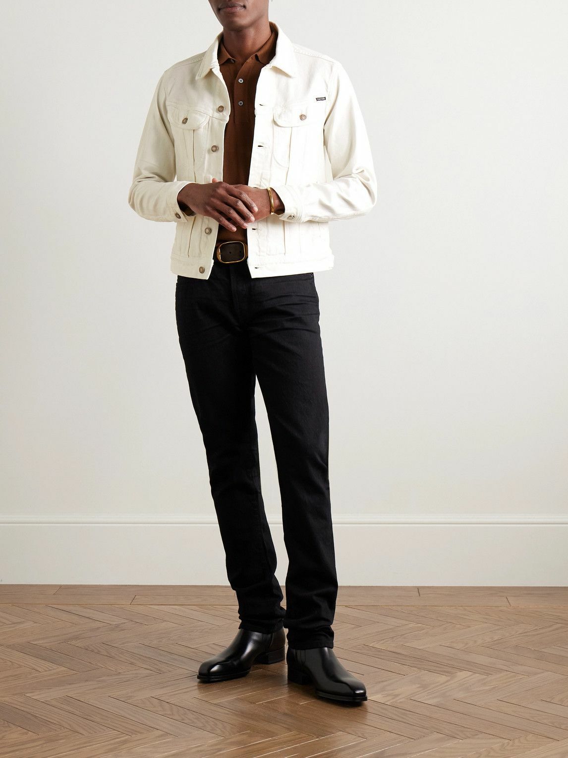 TOM FORD - Icon Selvedge Denim Jacket - Neutrals