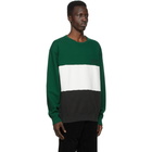 WACKO MARIA Green Three-Tone Washed Sweatshirt