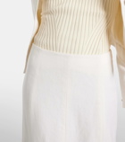 Gabriela Hearst Amy linen, wool and silk midi skirt