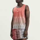 Bandit Men's Open Mesh Gradient Cut Race Singlet in Poppy Multi/Uneven Vertical Gradient