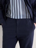 Paul Smith - Straight-Leg Cotton-Blend Seersucker Trousers - Blue