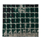 Serapis SSENSE Exclusive Green Grid Blanket