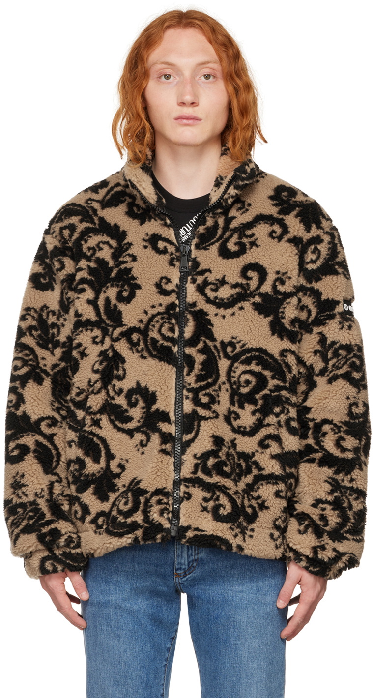 Versace crocodile-print Hooded Jacket - Brown