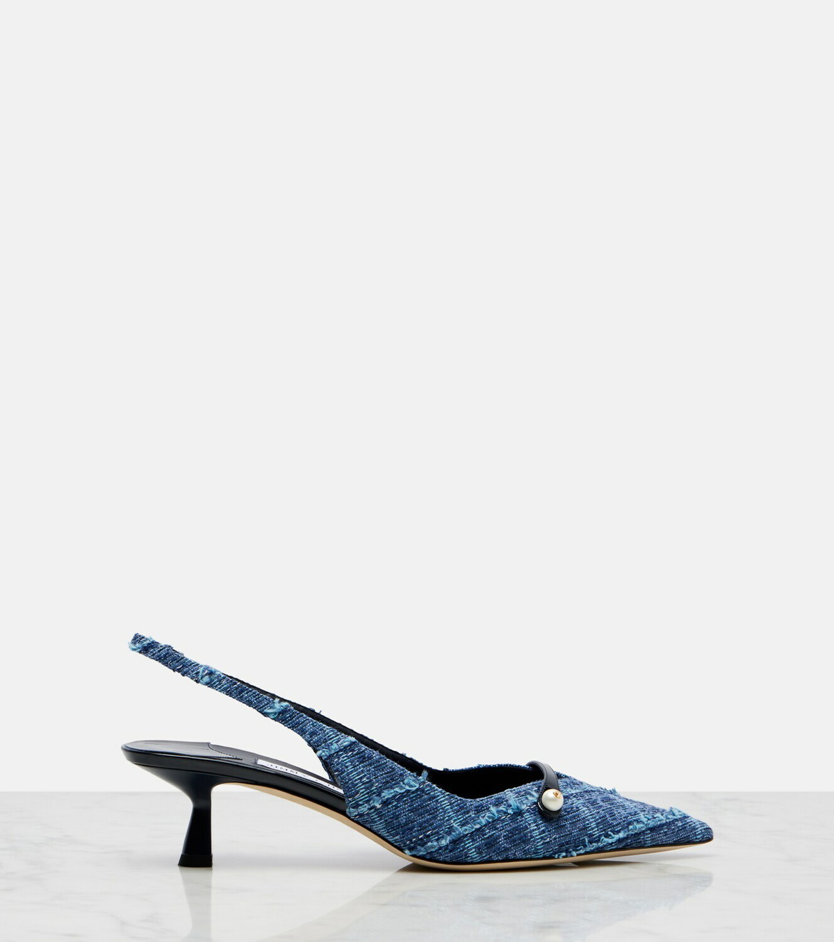 Jimmy Choo Amita denim slingback pumps