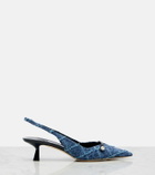 Jimmy Choo Amita denim slingback pumps