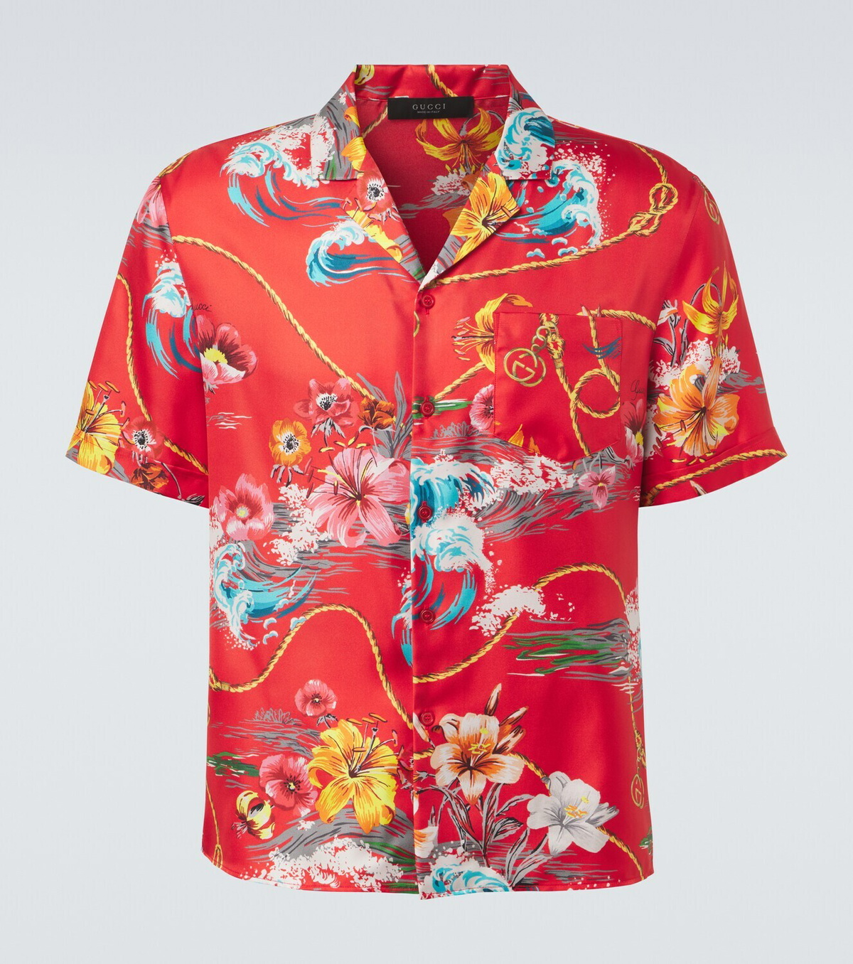 Gucci Floral silk twill bowling shirt