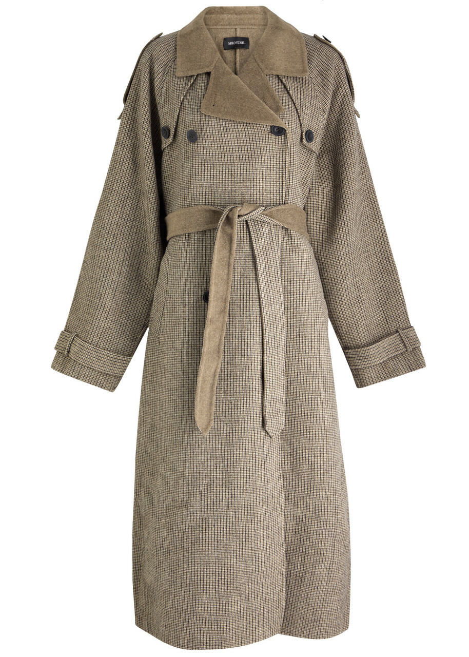 Momoni Trent Coat Shevron Wool Beige main image 1