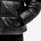 Good American Women's Leather Look Puffer Jacket in Black