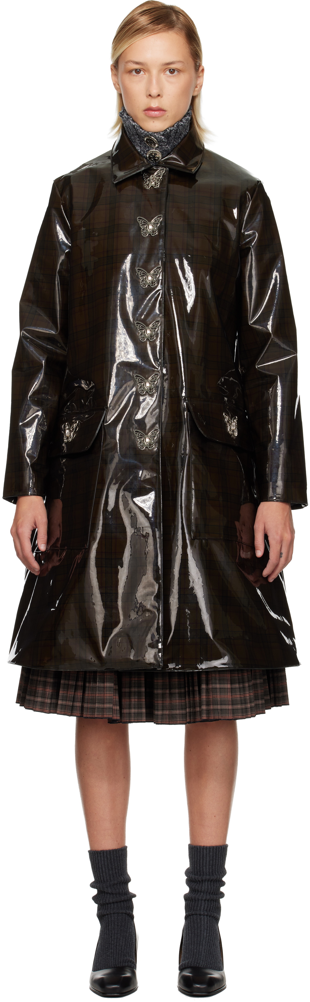 Chopova Lowena Black Squelchy Coat