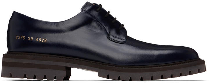 Photo: Common Projects Navy Lace-Up Derbys