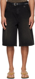 WOOYOUNGMI Black Belted Denim Shorts