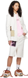 Lanvin Pink Oversized Embroidered Curb T-Shirt