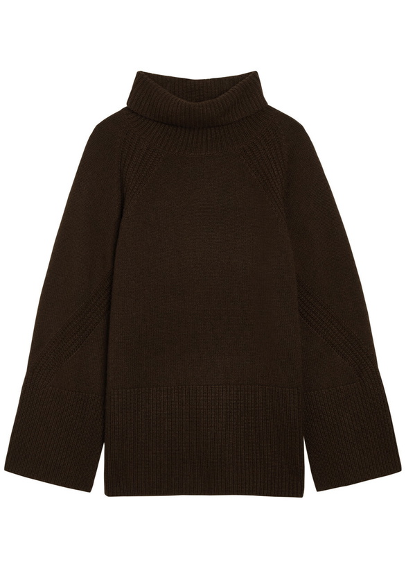 Photo: Joseph Lotus Roll-neck Cashmere Jumper Brown