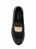 DOLCE & GABBANA - Plaqued Leather Loafers